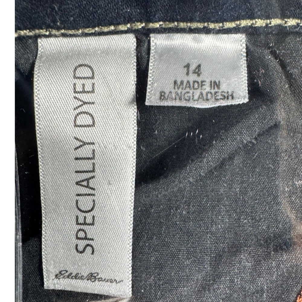 Eddie Bauer Slightly Curvy Slim Straight Pants Women 12 Blue Stretch Casual Navy - Picture 9 of 15